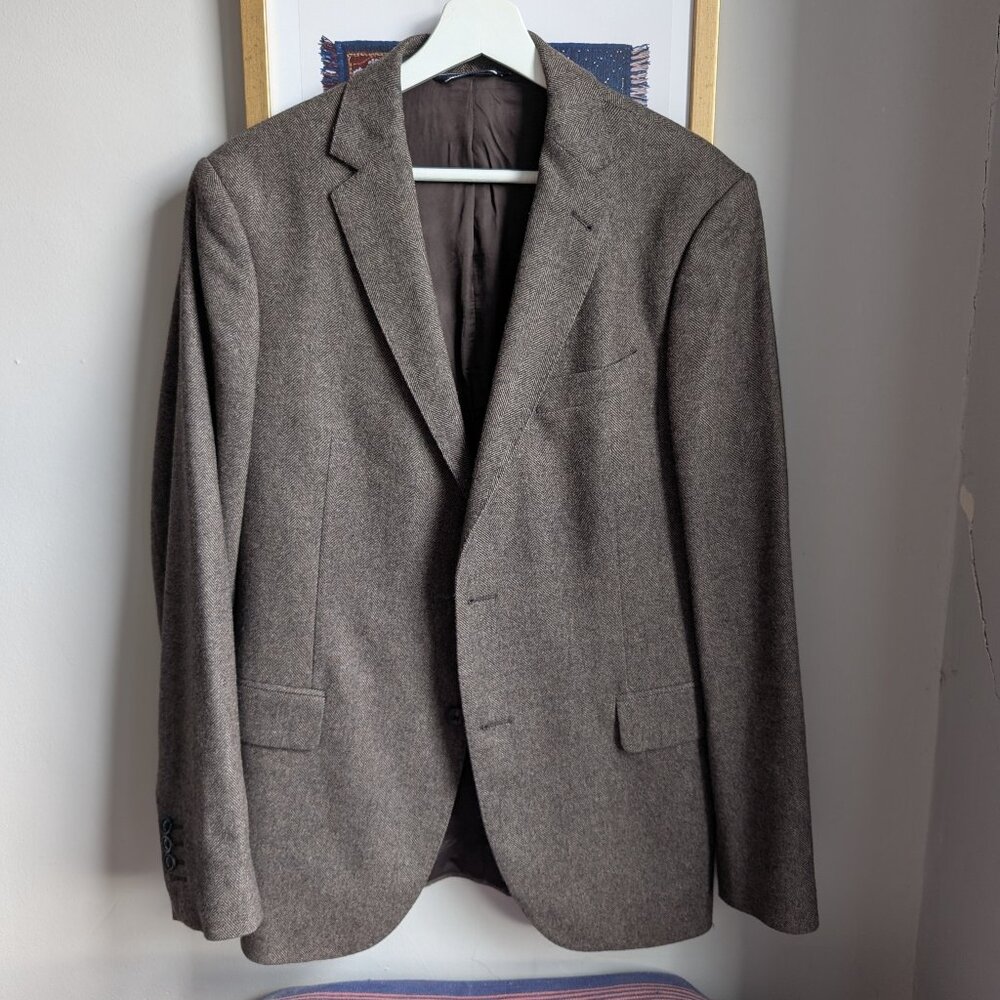 Gant Brown Herringbone Blazer